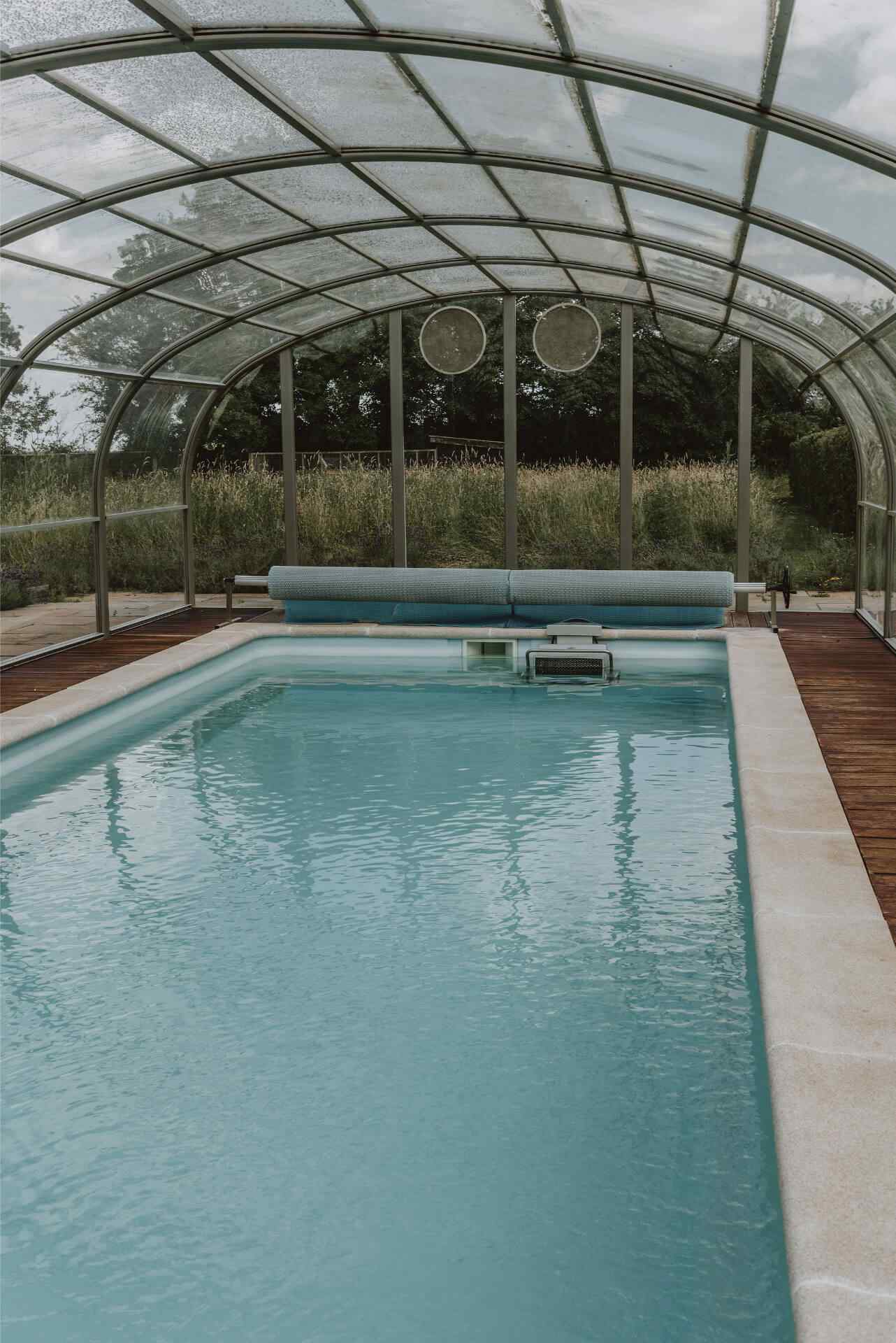 Indoor swimming pool for wellness retreats